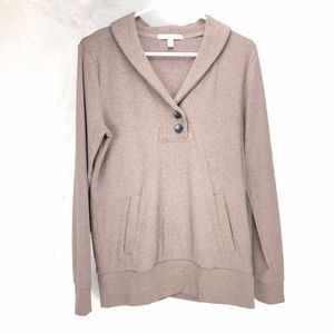 Banana Republic tan small sweater front pouch